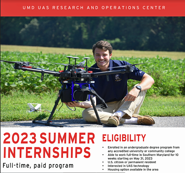 University of Maryland Summer Intern Position Open UAS Design